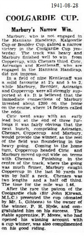 Coolgardie Cup 1941